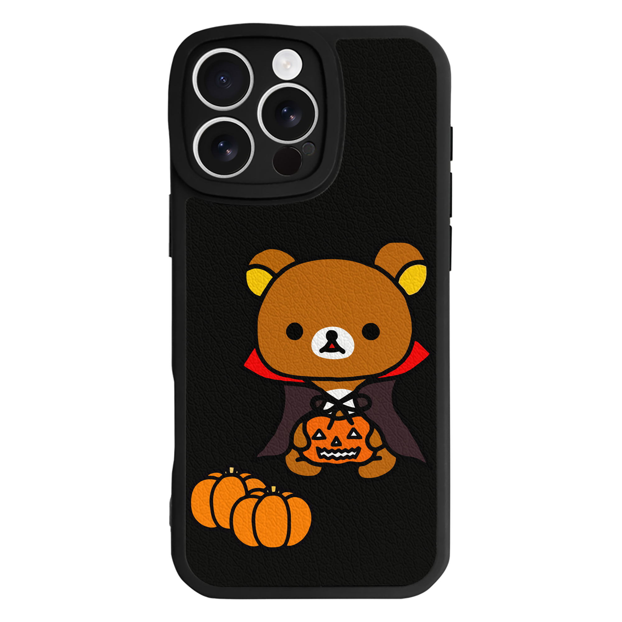 （画像用） リラックマ リラックマ キイロイトリ Rilakkuma Korilakkuma Kiiroitori 【iPhone 16シリーズ対応】シリコンスマホケース（レザー調） 材質：シリコン